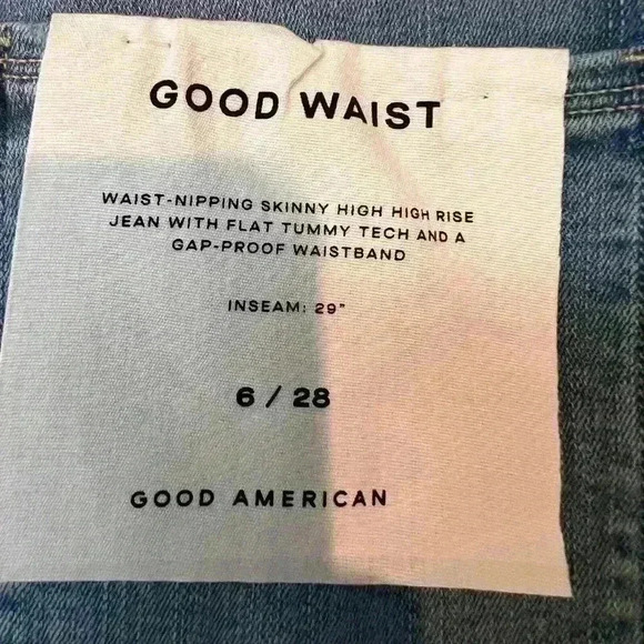 Good american good waist ultra high rise skinny jean in blue629 Size 6/28 - Picture 10 of 10